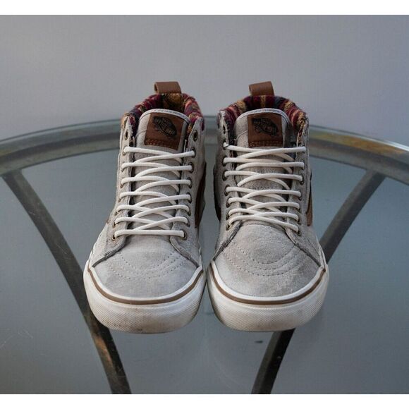 VANS SK8-Hi MTE Scotchgard Gray Tan Suede Hi Top Mens 6.5 / Women 8 main image 8